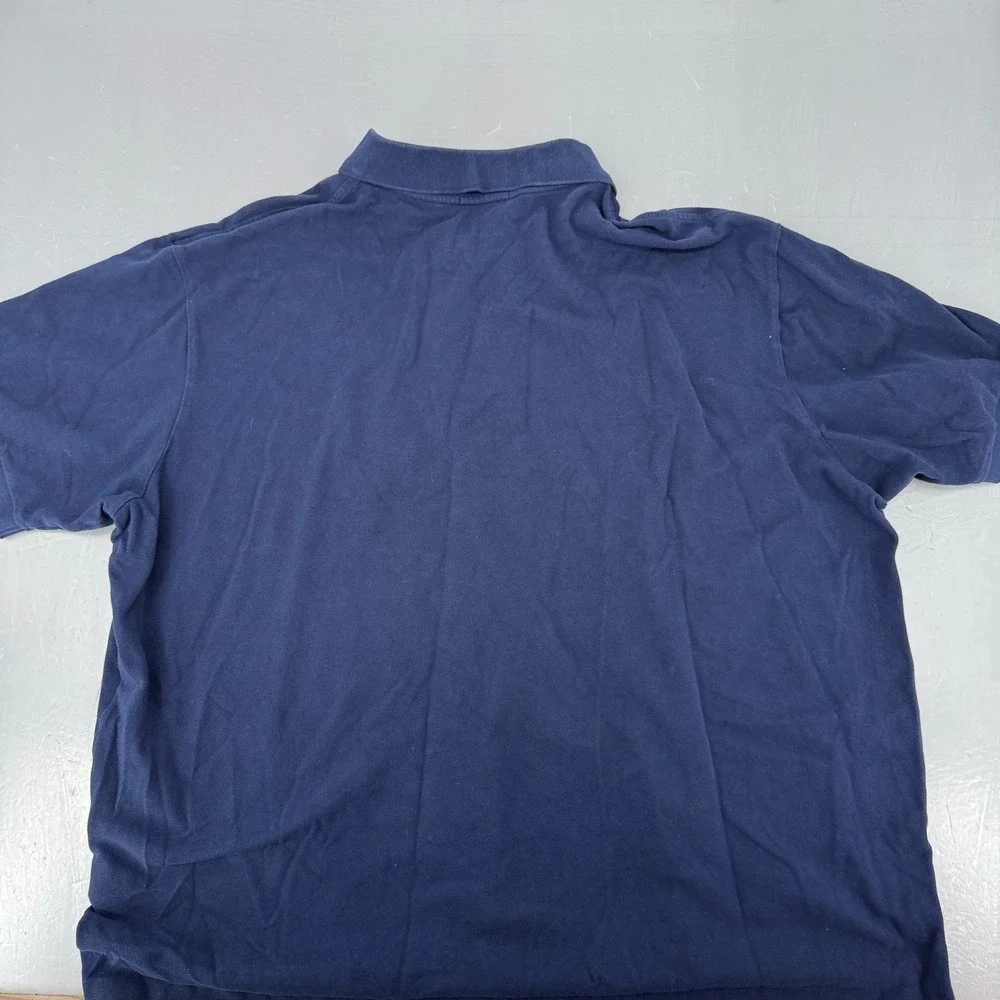 Polo Ralph Lauren Mens Navy Blue Embroidered Polo 1992 Graphic Shirt 4XB 4TG 4EG